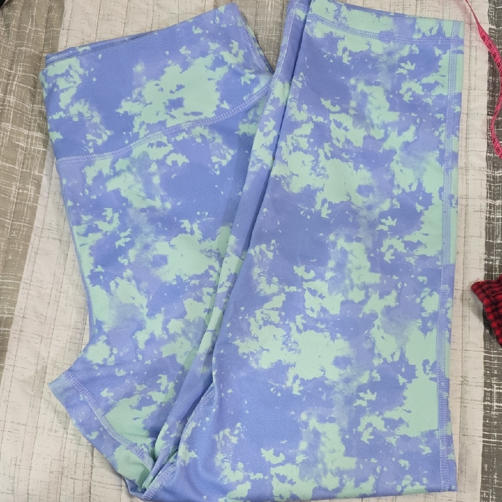 Vineyard Vines Blue and Green Leggings SZ L